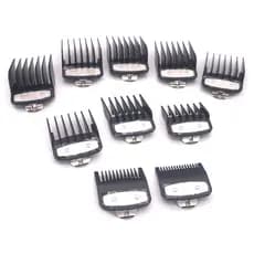 Kit 10 Pentes Degrade Com Clip Trava De Metal Para Maquina de Corte Para Maquina Wahl