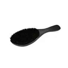 Escova Waves Preta de Madeira Côncava Profissional para Barbeiro - Formato Concavo