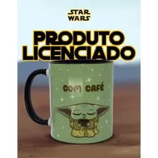 Caneca Cerâmica 350ml Baby Yoda Star Wars Mandalorian Zona Criativa Presente Geek Oficial Grogu