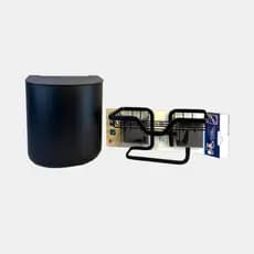 Kit Banheiro Moderno Preto Lixeira 3L Porta Papel