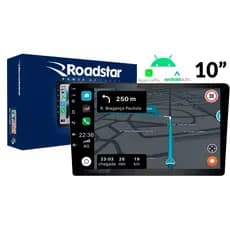 Central Multimídia Universal 10'' Polegadas Android Carplay Sem fio GPS WIFI Touch Roadstar RS-1015