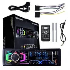 Som Automotivo Universal 12v 1 DIN MP3 LCD LED Equalizadores Rádio FM AM Roadstar RS-150BR DSP