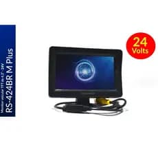 Monitor Tela 4 Polegadas 2 Entradas Vídeo 12v 24v Caminhão Ônibus Van Carro Roadstar RS-424BR PLUS
