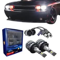 Kit par Lâmpada de Led 24w 6000k Alto Brilho Branco 4400 Lumens 12v Automotivo Roadstar RS-H7 11BR