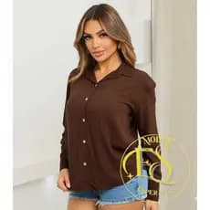 Camisa Social Casual Feminina LISO Manga Longa material VISCOLINHO de P.38 até G3.52
