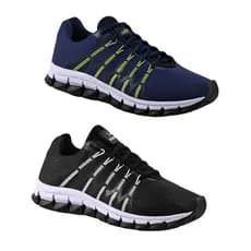 Kit 2 Pares Tênis Masculino Olymp de Academia Caminhada Corrida Confortável Esportivo