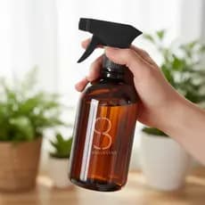 Borrifador P Álcool Limpa Vidro Tonico 500ml Âmbar PET Vazio