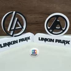Enfeite de mesa Linkin Park Logo 2007 e 2024 LP, estiloso.