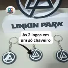 Chaveiro Linkin Park, logo 2024, LP 2007 dois lados .