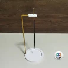 incensário invertido branco e dourado, decoração incenso.