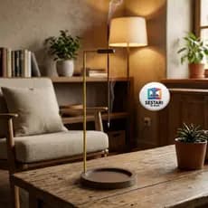 Incensário Invertido Marrom e Dourado Estilo e sofisticação  Decoração.