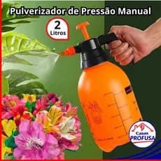 Pulverizador Pressão Gatilho Manual Borrifador 2 e 1,5L Multiuso Jardinagem Bomba Dedetização Veneno