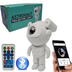 Projetor Galáxia Astronauta Galaxy Lights Estrelas Nebulosas Luminaria Com Controle