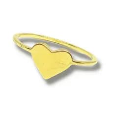 Anel Feminino Coração Dourado 1mm (A-198)