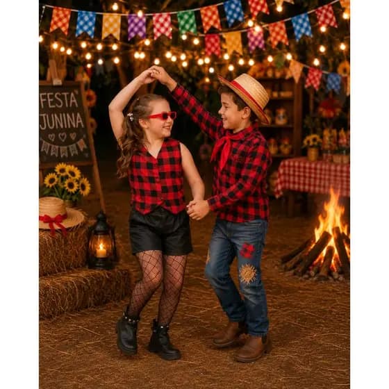 Colete Infantil Feminino festa junina