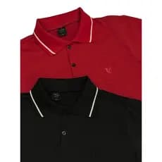 Kit 2 E Unidade Camiseta Gola Polo Masculina 100% Algodão Para Homem Malha Premium