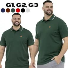 Camiseta Masculina Extra Grande G1 G2 G3 100% Algodão Camisa Polo Basica