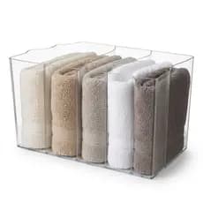 Colmeia Organizadora Transparente 6 Nichos 30x21x40cm PVC Resistente Para Roupas Toalhas Sapatos