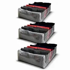 Kit 3 Colmeias Organizadoras Transparentes 10 Nichos Divisória para Gaveta Armário Roupa