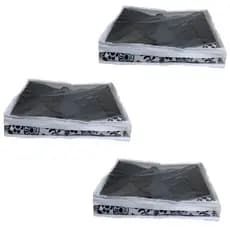 Kit 3 Porta Jogo Americano Retangular Transparente com Zíper Premium  7x37x47