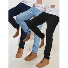 Kit calças jeans masculina skinny com elastano linha premium original