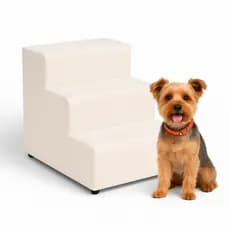 Escada Escadinha Pet Cachorro 3 Degraus Rampa Suede Grace
