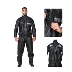 Capa de chuva conjunto motociclista em PCV reforçado com refletivo