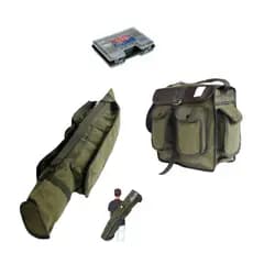 Kit bolsa de pesca e porta vara molinete tamanho 1,0 metros fabricado em lona impermeável