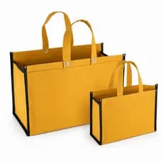 Kit 2 sacolas em lona 1 Tamanho M e 1 Tamanho P para brindes eventos presentes