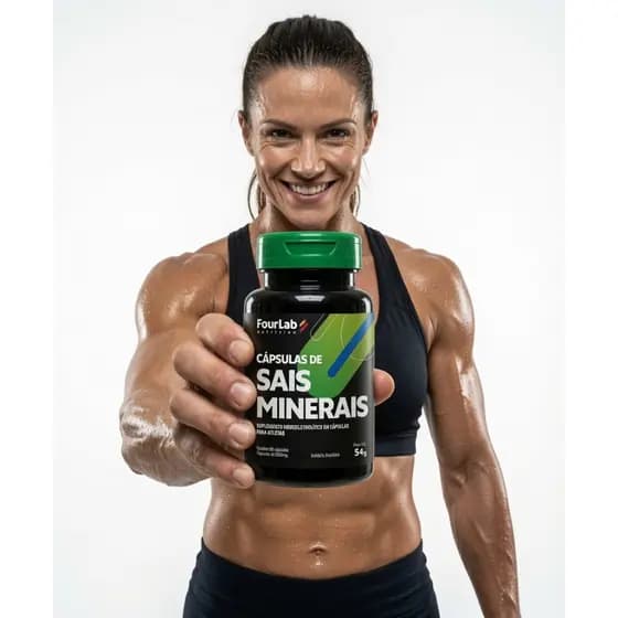 Capsula de sais minerais Fourlab para treinos intensos ciclismo corrida - repositor eletrolitico