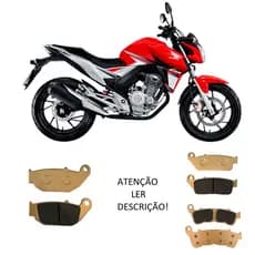 Kit Pastilha CB250F TWISTER 2016 2017 2018 2019 2020 2021 2022 / CB300F 2023 2024 2025 2026