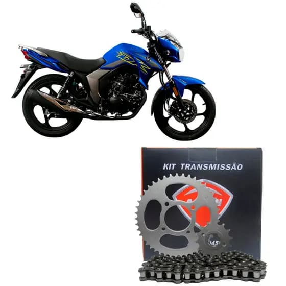 KIT RELAÇÃO TRANSMISSÃO HAOJUE DK 150 2019 2020 2021 2022 2023 2024 2025 2026