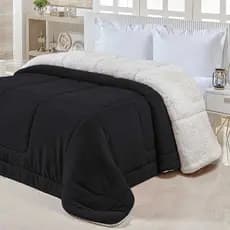 Coberdrom Casal Sherpa Peludo 2,40x2,20m Edredom Manta Quentinho Inverno