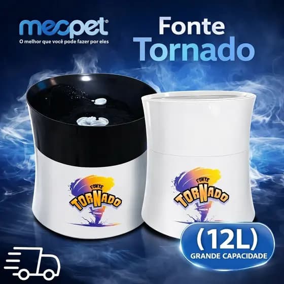 Bebedouro Automatico Grande Purificador Fonte Tornado Cão e Gato 12L