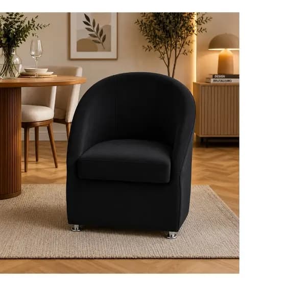 Poltrona Lua Base Estofada – Para Sala, Escritório,  Jantar e Penteadeira, Salão de beleza  Descanço