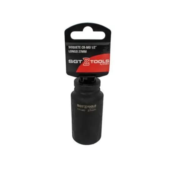 Soquete Cr-Mo Longo de Impacto 27mm 1/2" Durabilidade Superior | Sigma Tools