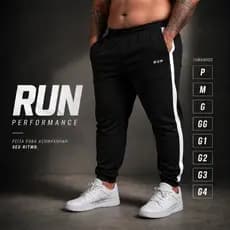 Calça Jogger Plus Size Masculina G1 G2 G3 G4 Academia Tactel RUN