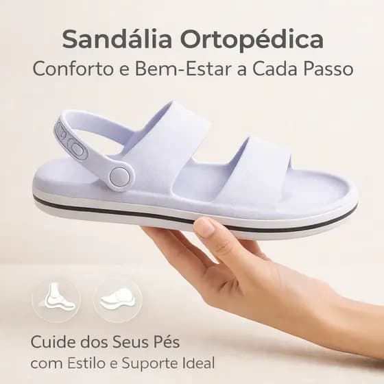 Sandália Ortopédica Anatômica com Solado Antiderrapante – Conforto Prolongado