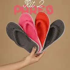 Kit 2 Pares Sandália Feminina Trançada Casual com Estrutura Leve e Confortável