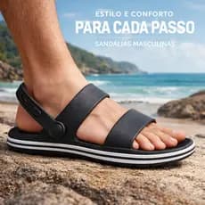Sandália Masculina – Solado Flexível e Anatômico Para Conforto Completo