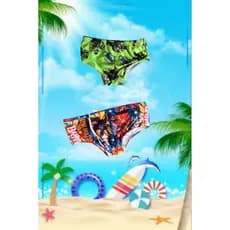 KIT 2 Sungas Tradicional Menino Temático Praia Infantil