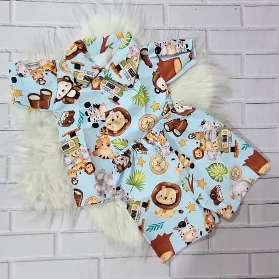 Conjunto Mauricinho Menino Bolo Fofo Bento Carros Safari