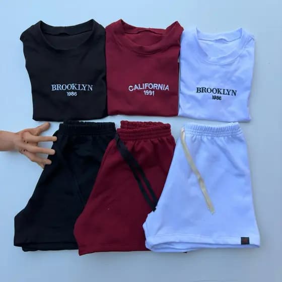 Conjunto feminino Moletinho basico cropped basico short moletom feminino conjunto cropped e short