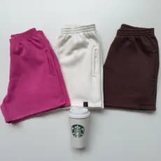 Kit 3 shorts feminino de moletom bermuda feminina short com bolso short curto short moletom short academia short basico