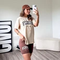 conjunto feminino blusão feminina mais short legging com estampa bermuda feminina blusa feminina camiseta oversized