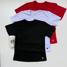 Camiseta Feminina Blusa básica T Shirt Algodão Gola Redonda Basica Lisa 100% Algodão Babylook Feminina blusa lisa