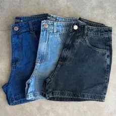 Short jeans mom Feminino Jeans cintura alta bermuda jeans Mom short retrô short jeans sem lycra jeans 100% algodão