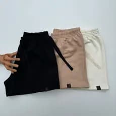 Kit 3 short feminino basico feminino de moletom bermuda feminina basica short curto short moletom feminino Shortinho