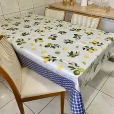 Toalha Plastica Impermeável Para Mesa De Cozinha Térmica 4, 6, 8 Lugares