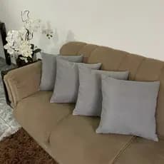 Kit 4 Capas de Almofada Deluxe Boucle Zíper Invisível 45x45 Para Sala Quarto Extra Macio Moderno